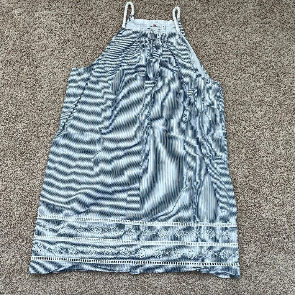 Vineyard Vines Sandbar Stripe Embroidered Dress